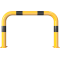Anti-nudge hoop | steel tube  76 mm | yellow / black | total width: 1000 mm | height above ground: 650 mm | to be fixed by plugs
